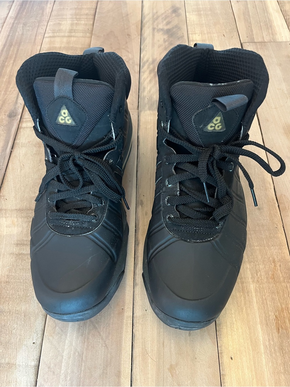 Nike Air Max Posite Bakin Boot Triple Black Size 11